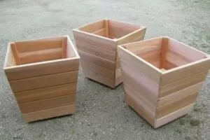 IMAGEN DE MACETA DE MADERA / WOODEN PLANTER IMAGE