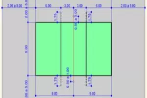 IMAGEN DE MEDIDAS DE LA CANCHA DE VOLEIBOL / VOLLEYBALL COURT DIMENSIONS IMAGE